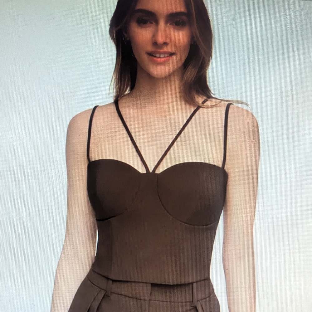 Previously L🤎ved Calvin Klein Brown Strappy Bustier Top